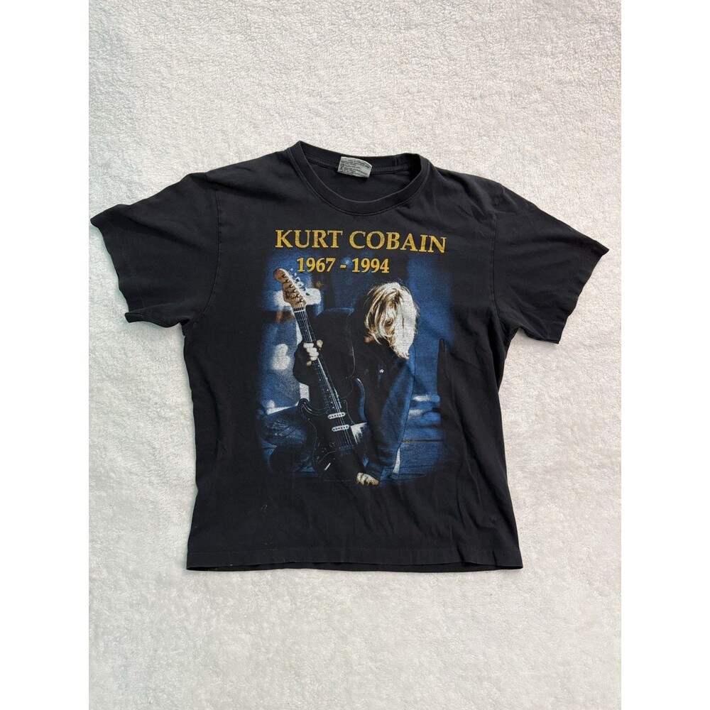 Kurt Cobain Nirvana 1967-1994 Memorial Note VTG Single Stitch Size Large